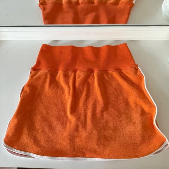 NWT | AERIE OFFLINE TERRY CLOTH HIGH WAISTED TENNIS PICKLEBALL PREP SKIRT SKORT - Picture 4 of 7